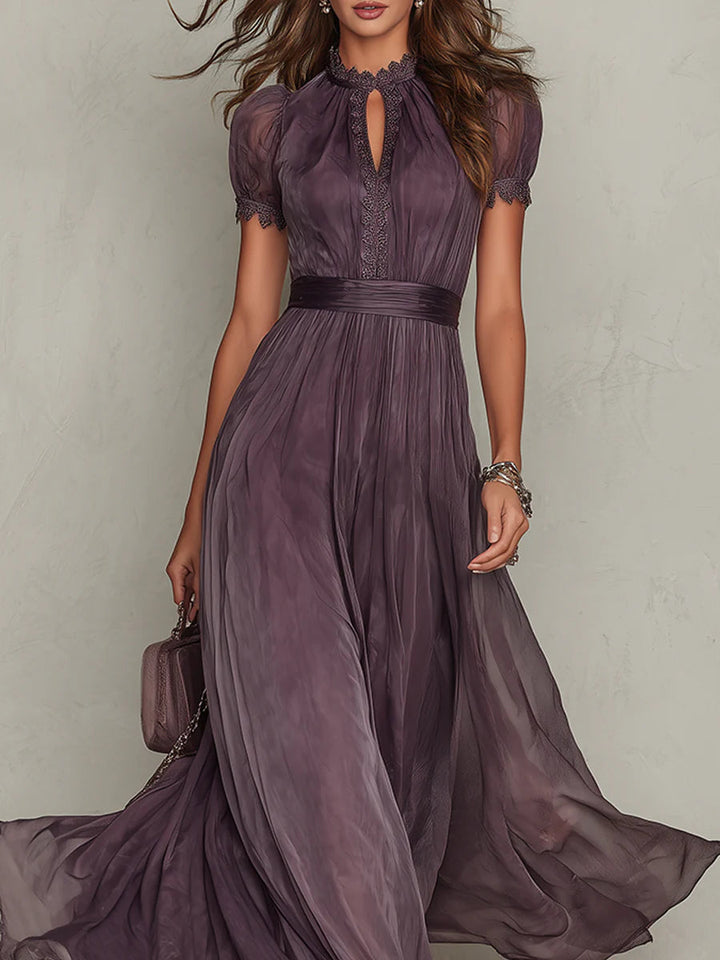 Robe Longue Plissée Élégante Femme