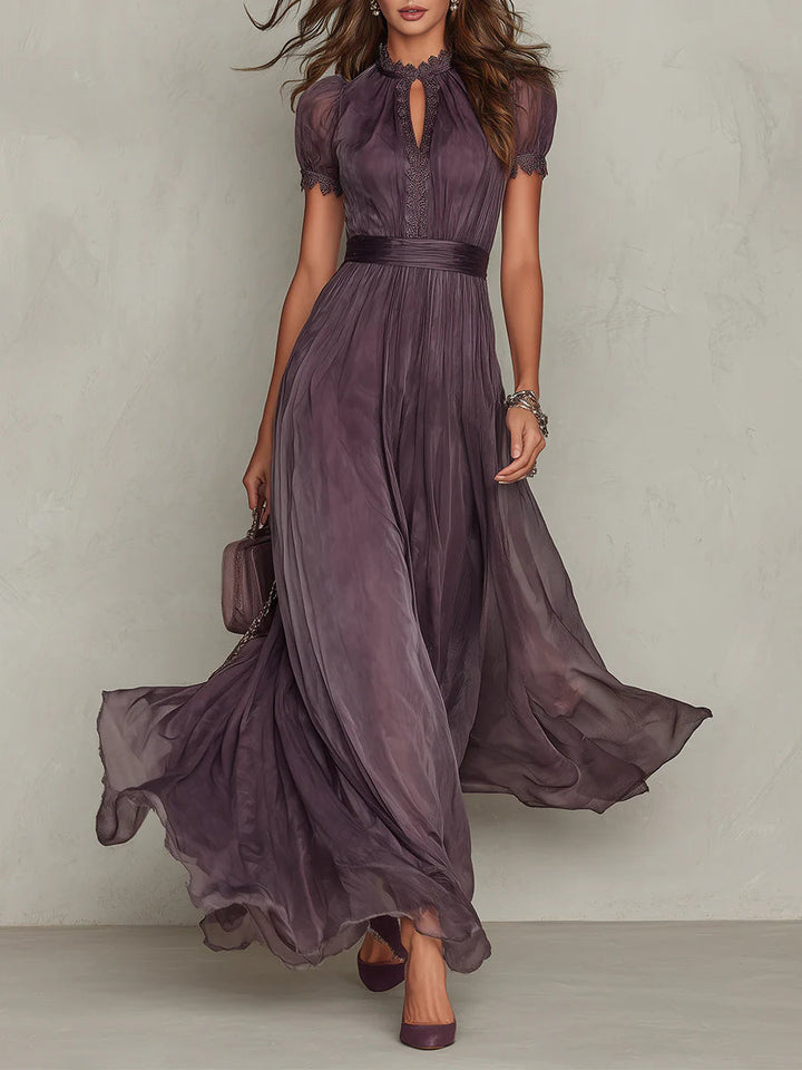 Robe Longue Plissée Élégante Femme