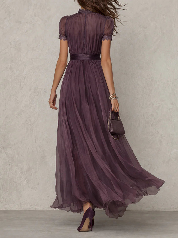 Robe Longue Plissée Élégante Femme