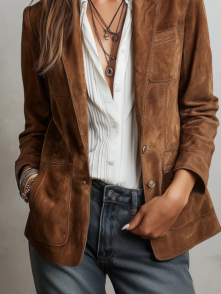 Veste de Costume à Poches Femme