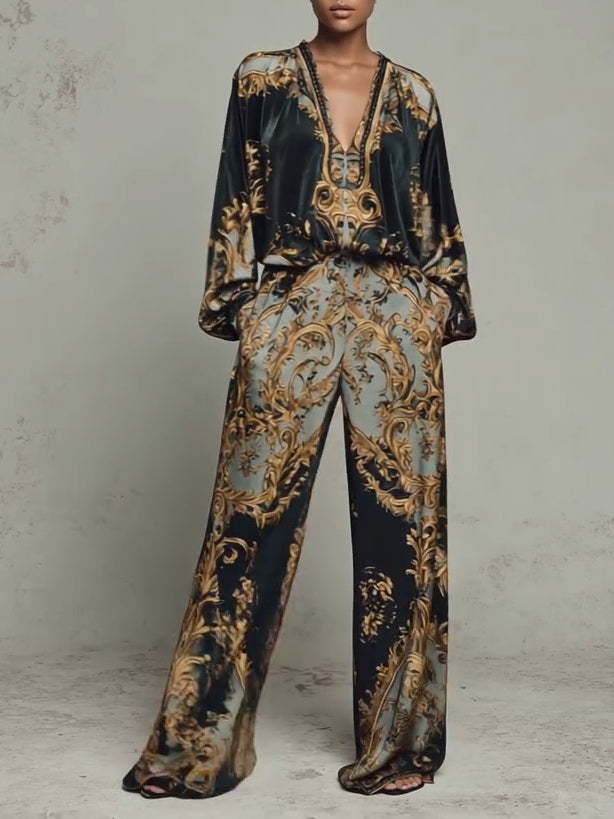 Ensemble Pantalon Ample 2 Pièces Femme