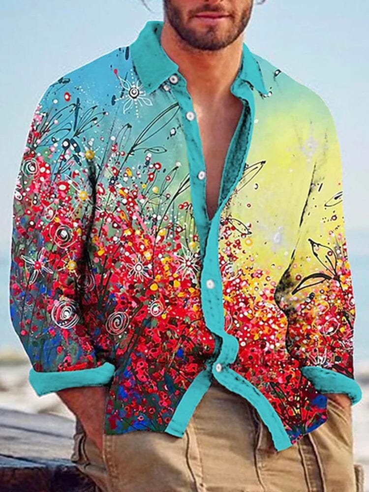 Chemise Imprimée Artistique Homme