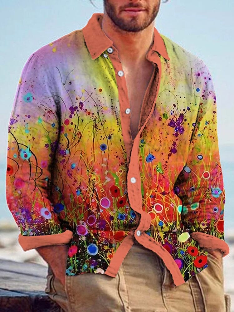 Chemise Imprimée Artistique Homme
