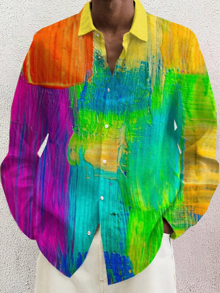 Chemise Imprimée Artistique Homme