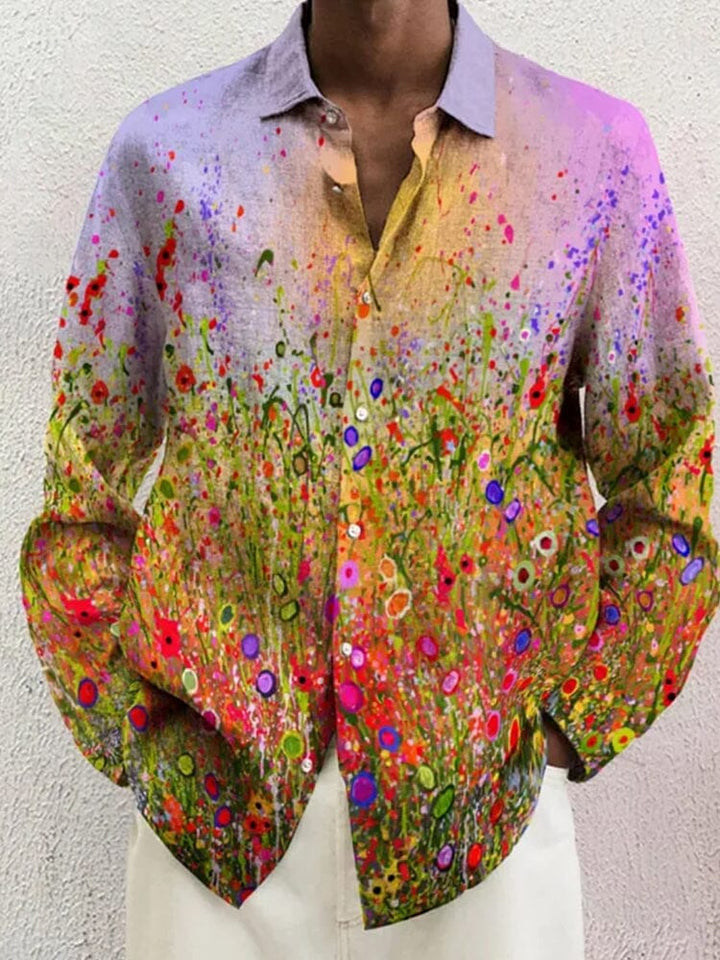 Chemise Imprimée Artistique Homme