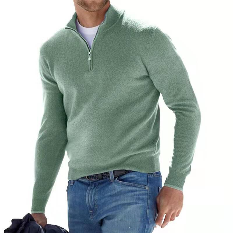 Pull à Col Montant Demi-Zip Homme