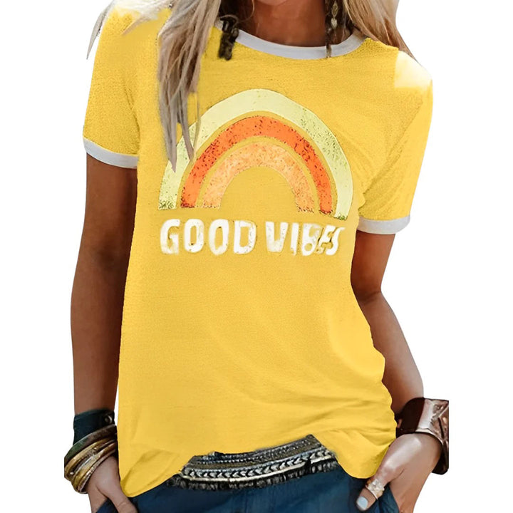 T-shirt Imprimé Col Rond Femme