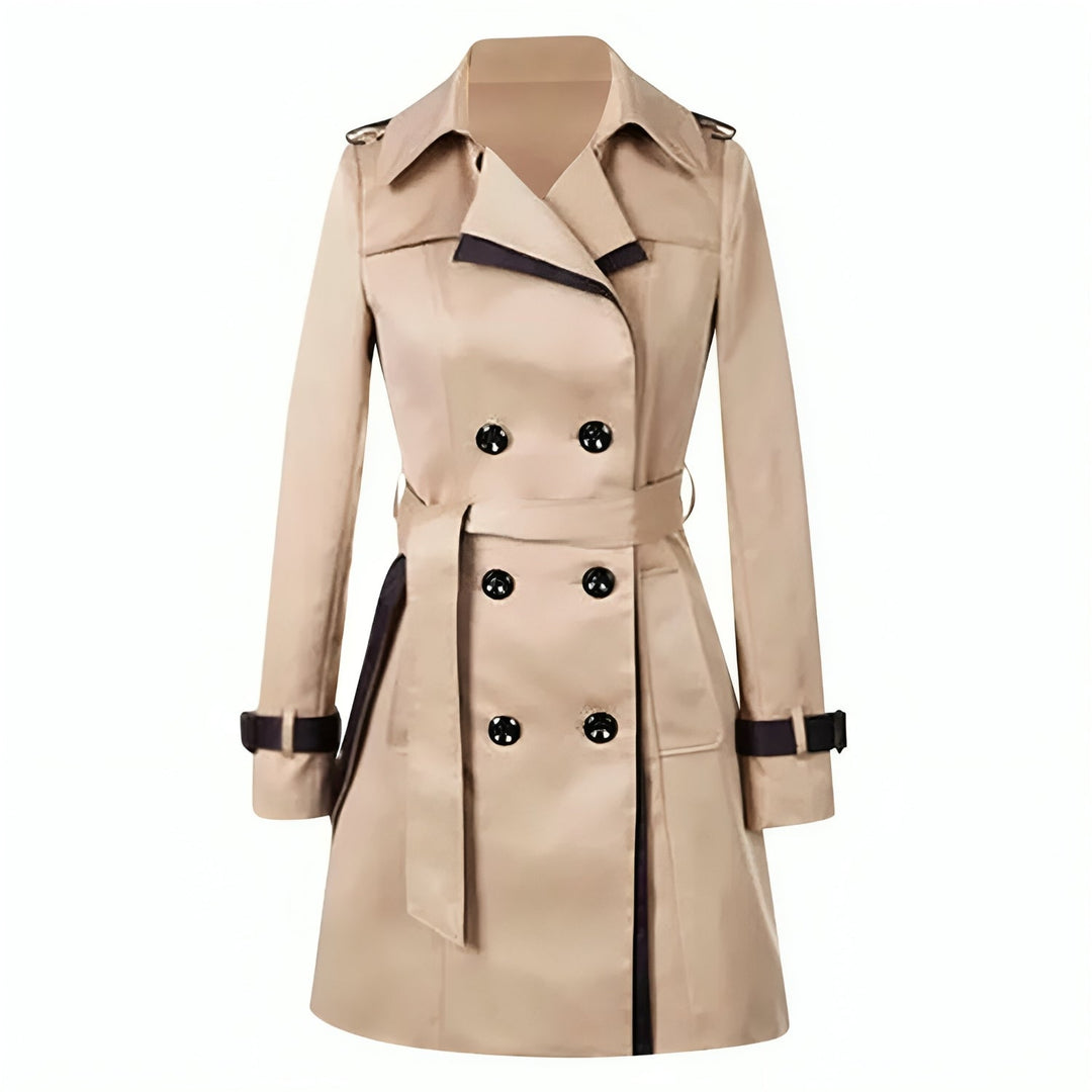 Trench-coat Ceinturé à Double Boutonnage Femme