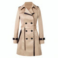 Trench-coat Ceinturé à Double Boutonnage Femme