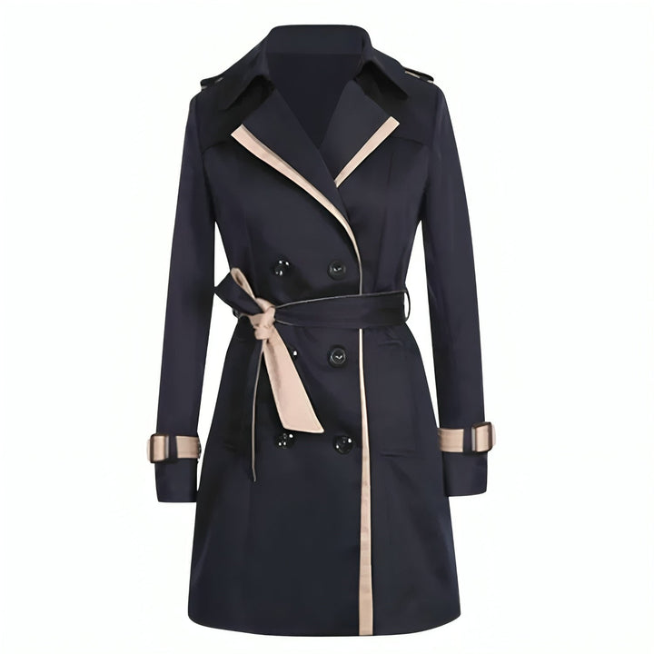 Trench-coat Ceinturé à Double Boutonnage Femme