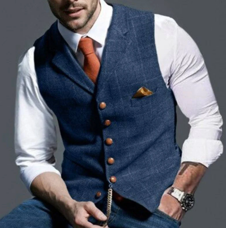 Gilet Boutonné Élégant Homme