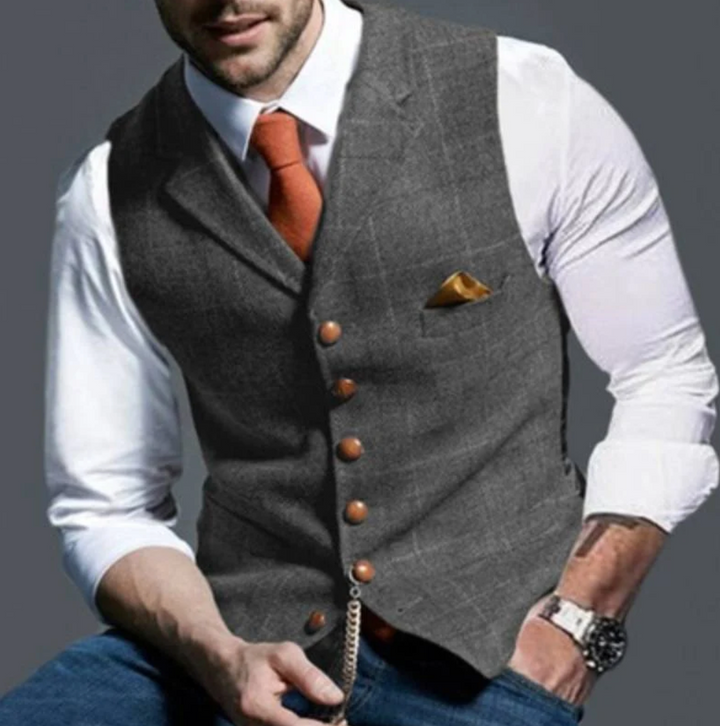 Gilet Boutonné Élégant Homme