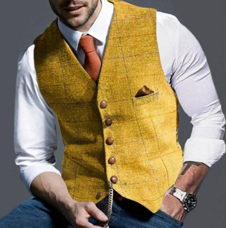 Gilet Boutonné Élégant Homme