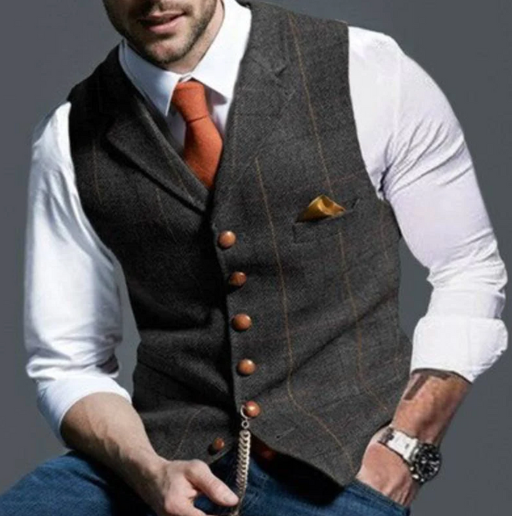 Gilet Boutonné Élégant Homme