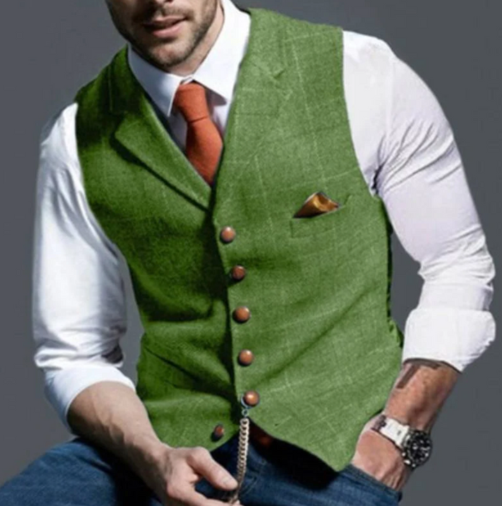 Gilet Boutonné Élégant Homme
