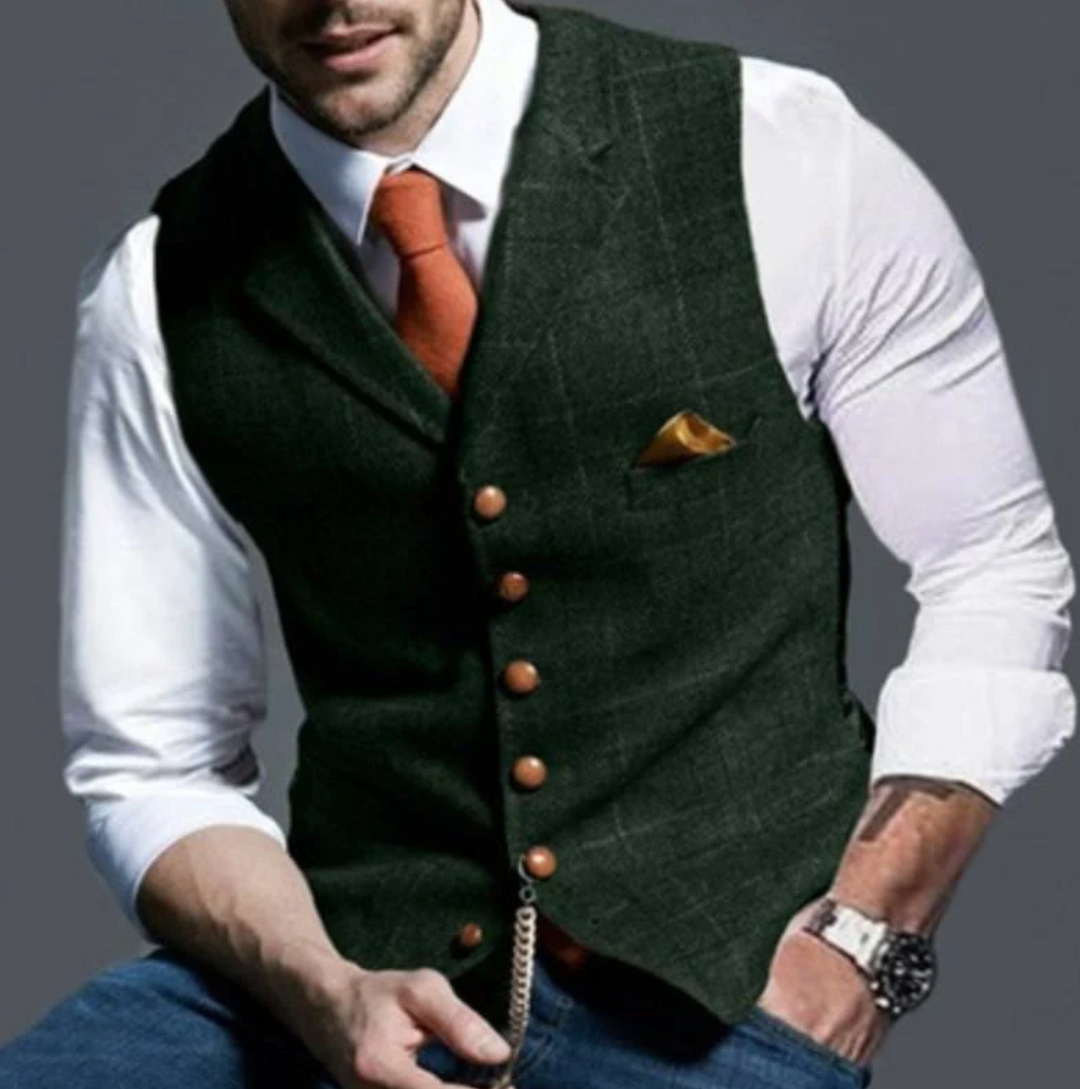 Gilet Boutonné Élégant Homme