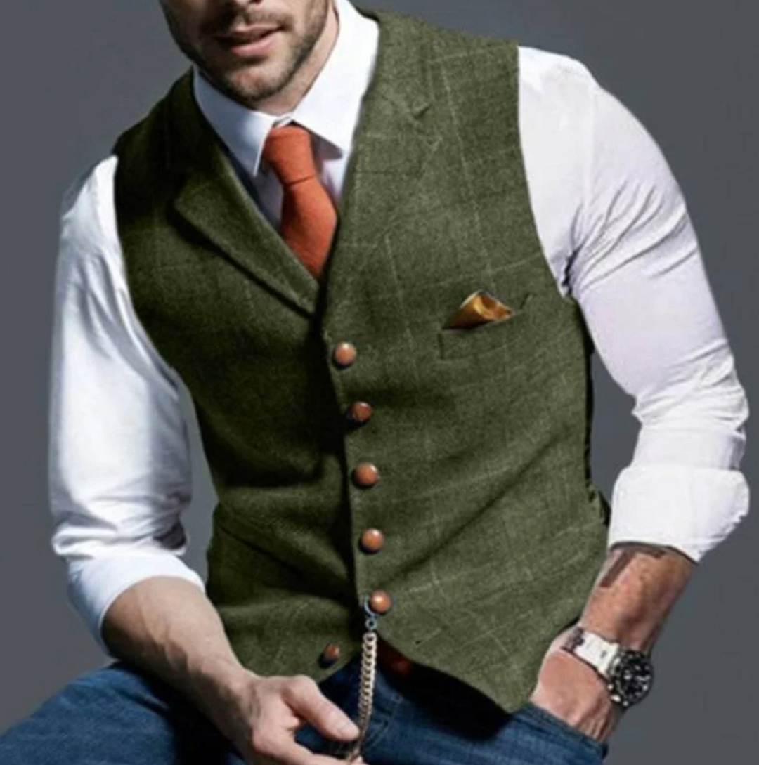 Gilet Boutonné Élégant Homme