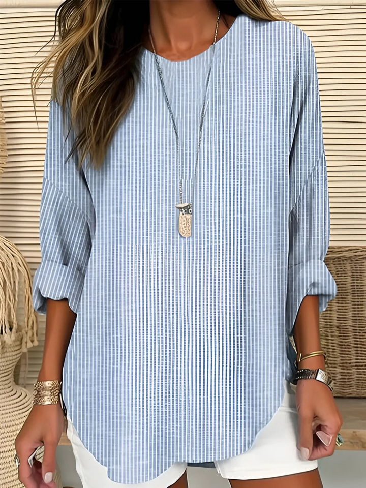 Blouse Rayée Coupe Ample Femme