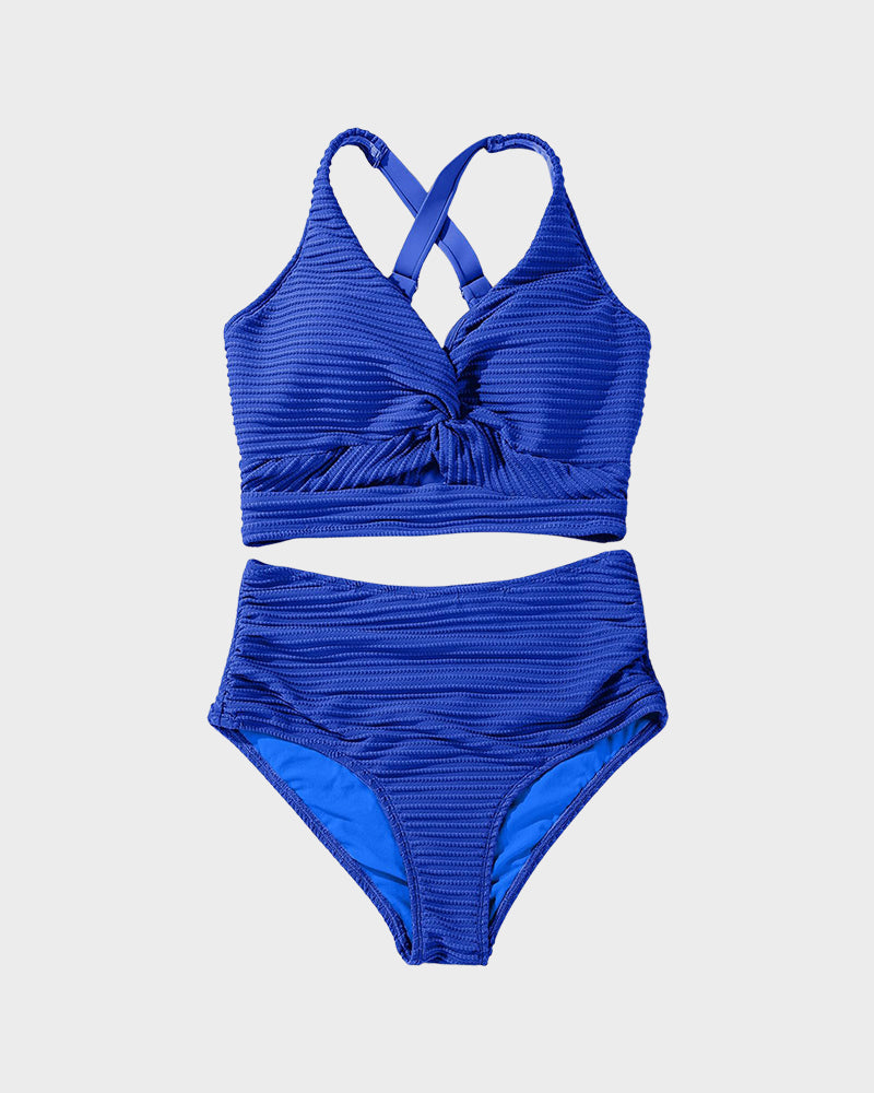 Bikini Côtelé Taille Haute Femme