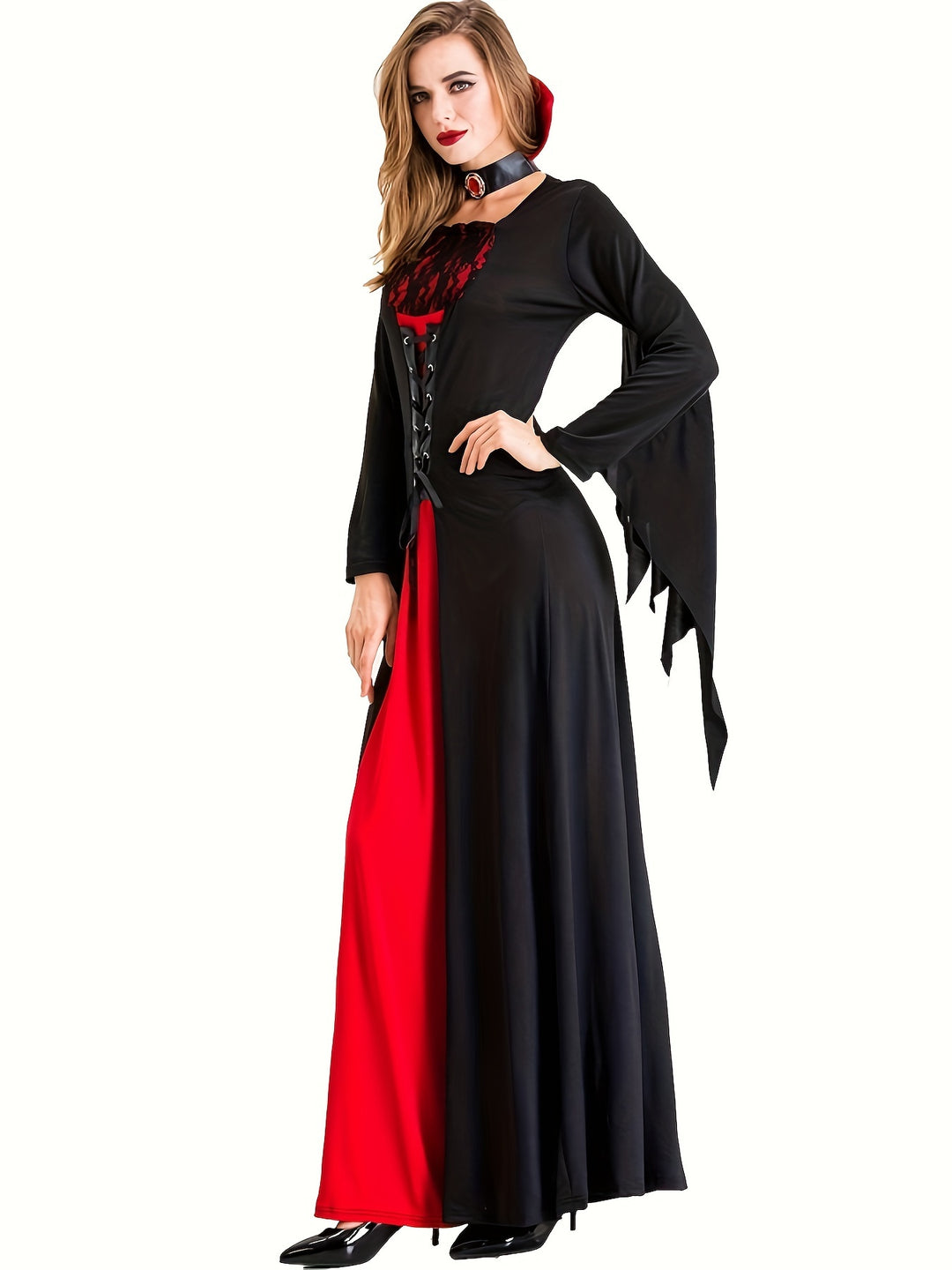 Déguisement Vampire Halloween Robe Longue Femme