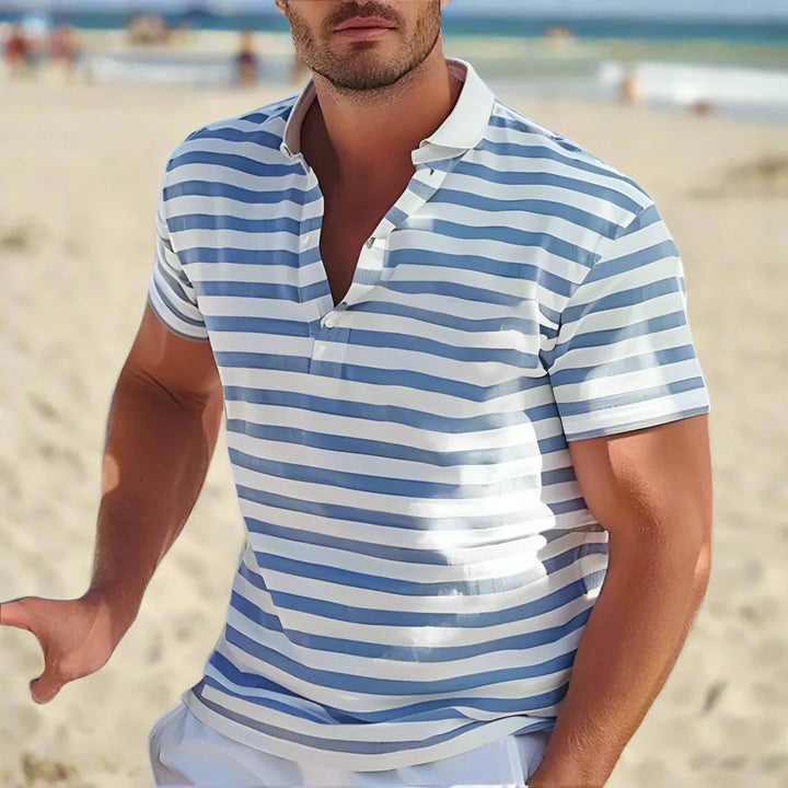 Polo Rayé Manches Courtes Homme