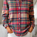 Chemise À Carreaux Manches Longues Femme