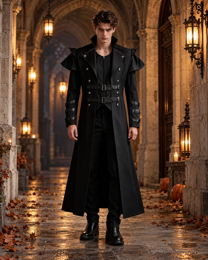 Veste Steampunk Halloween à Col Montant Homme