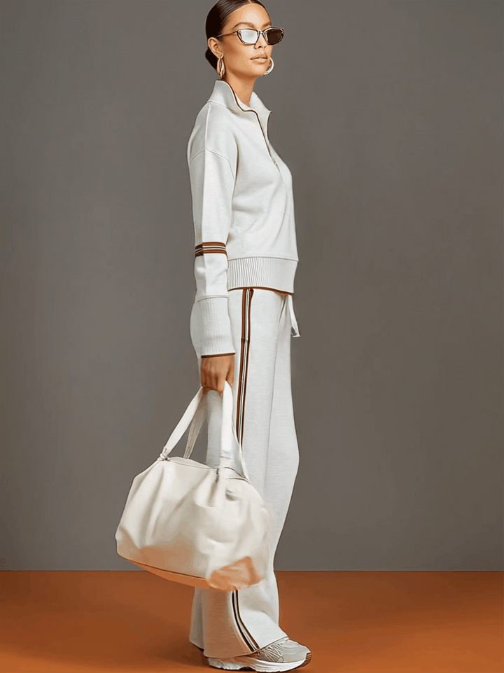 Ensemble avec Pull Zippé et Pantalon Femme