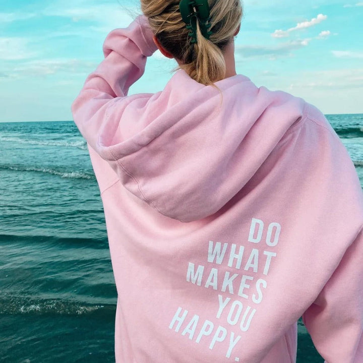 Sweat à Capuche Imprimé Dos Femme