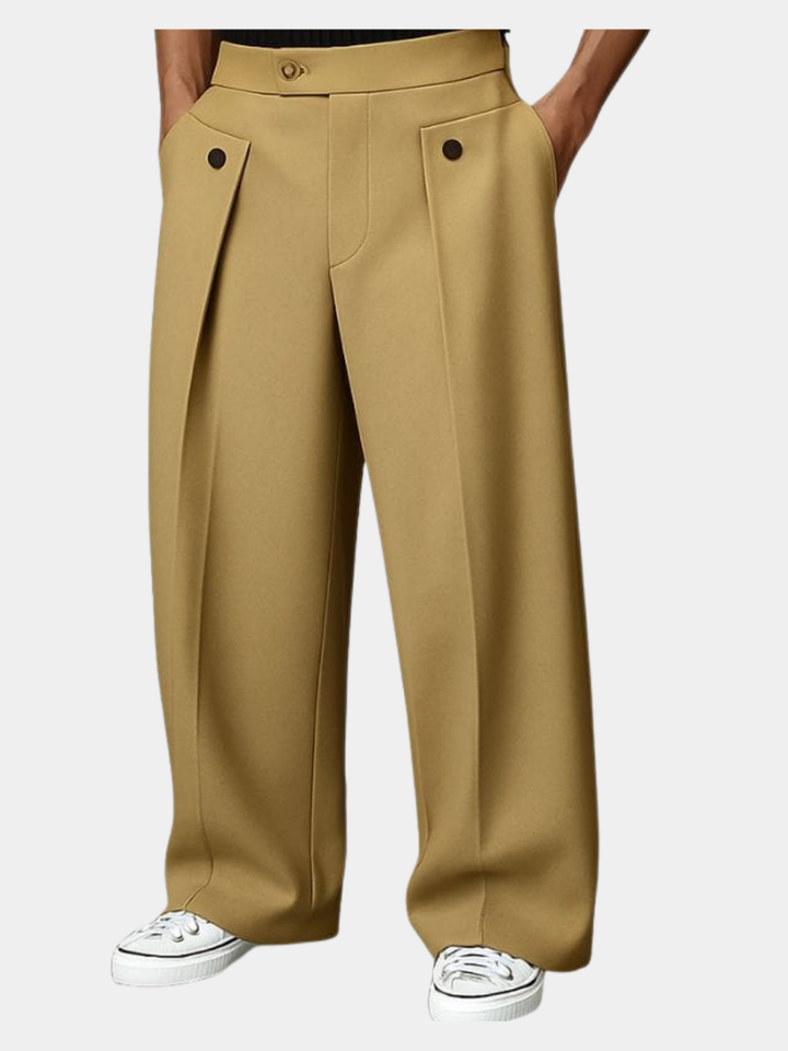 Pantalon Large Taille Haute Femme