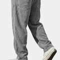 Pantalon Coupe Ample Aspect Velours Côtelé Homme