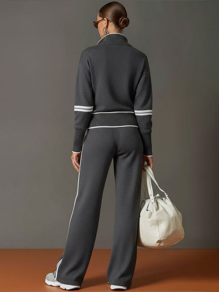 Ensemble avec Pull Zippé et Pantalon Femme