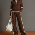 Ensemble Lounge Zippé à Pantalon Large Femme