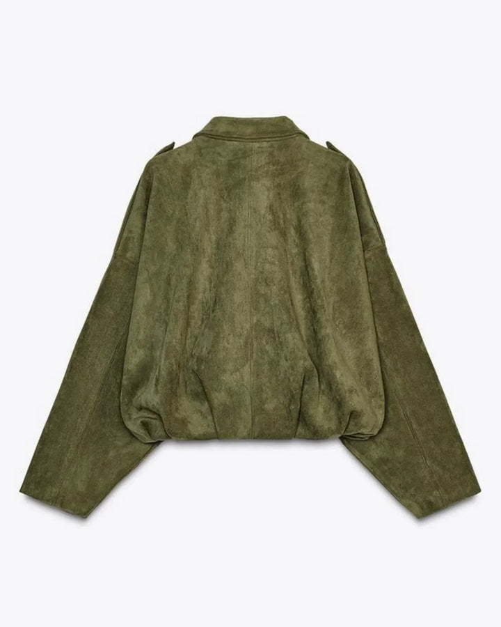 Veste Courte à Col Classique Femme