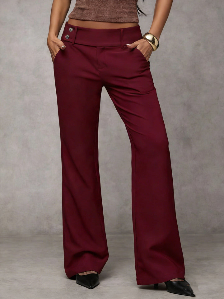 Pantalon Large Taille Haute Femme