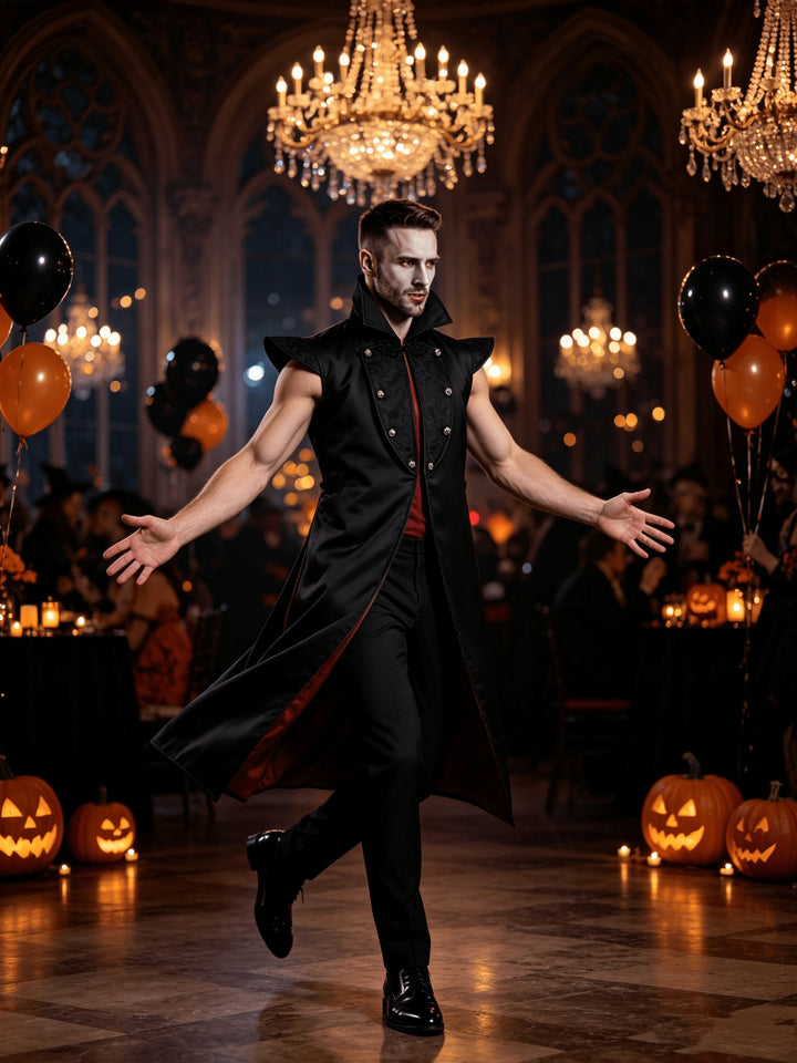 Déguisement Vampire Halloween à Col Haut Homme