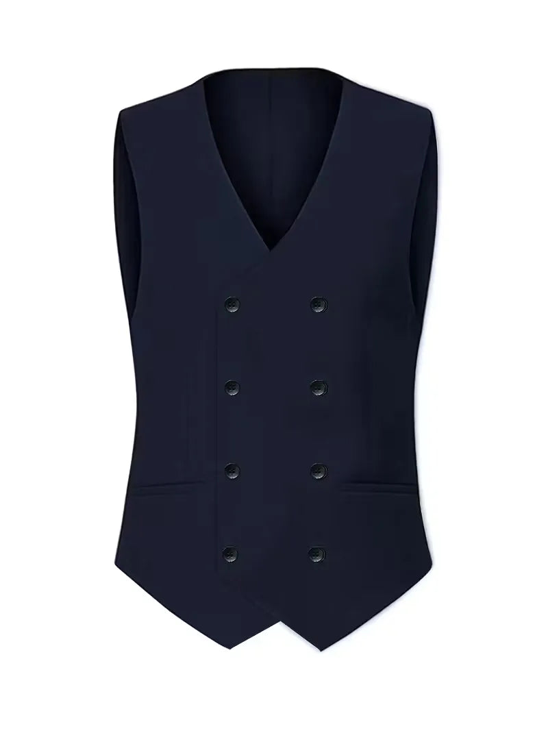 Costume Avec Gilet Croisé Et Revers Pointus Homme