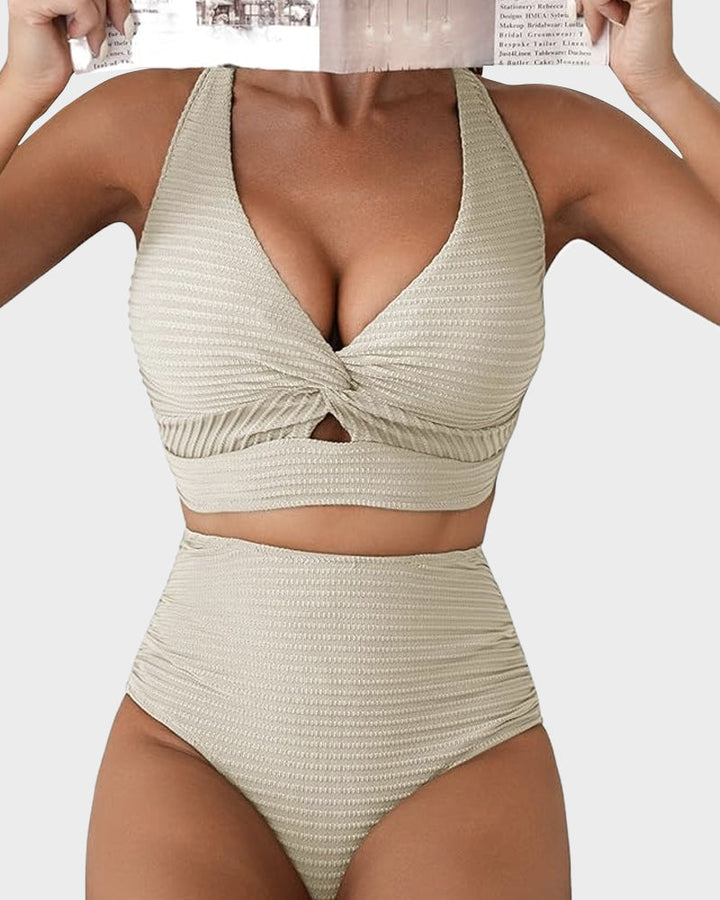 Bikini Côtelé Taille Haute Femme