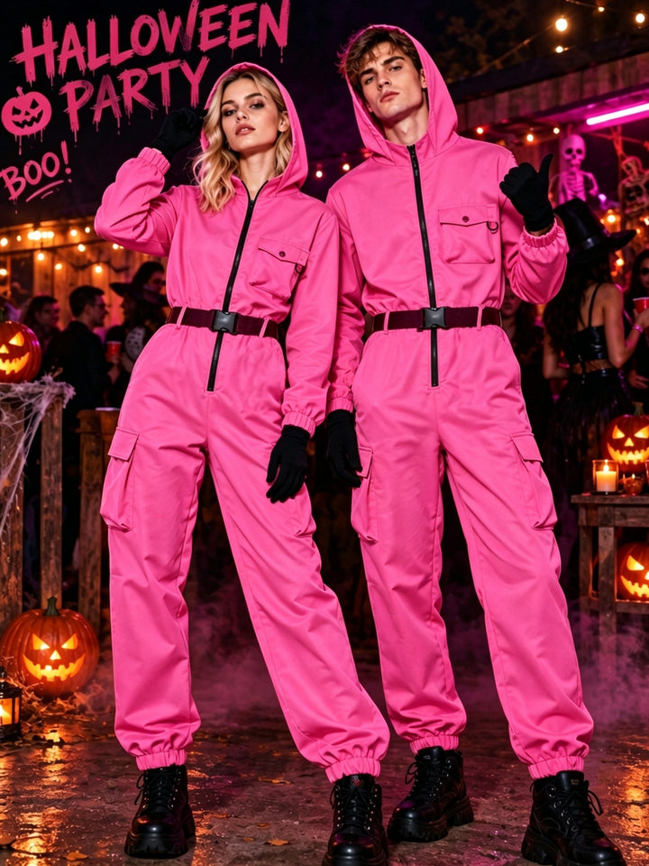 Combinaison Halloween Braquage à Capuche Unisexe