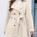 Trench-coat Court Ceinturé Femme