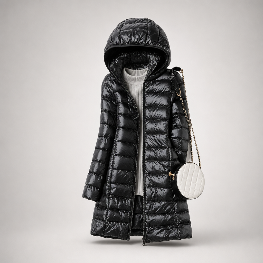 Doudoune Longue à Capuche Femme