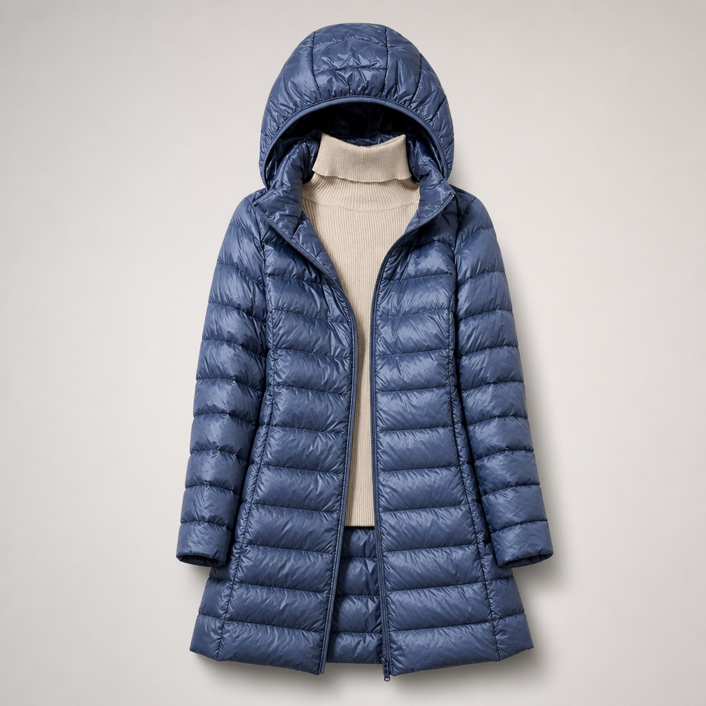 Doudoune Longue à Capuche Femme