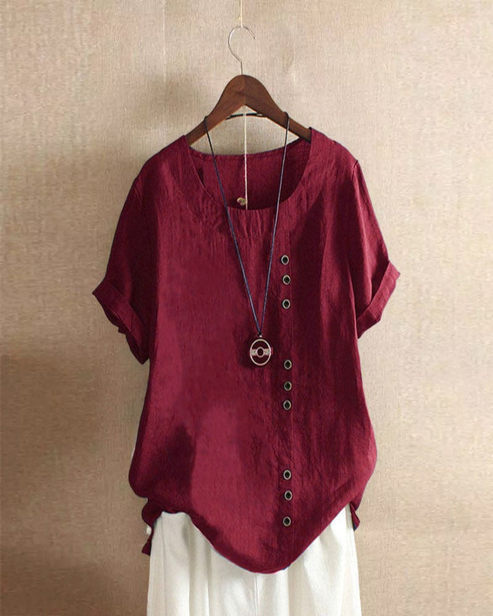 Blouse Décontractée Boutons Femme