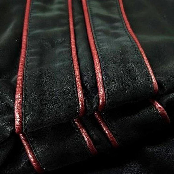 Veste En Cuir Style Motard Homme