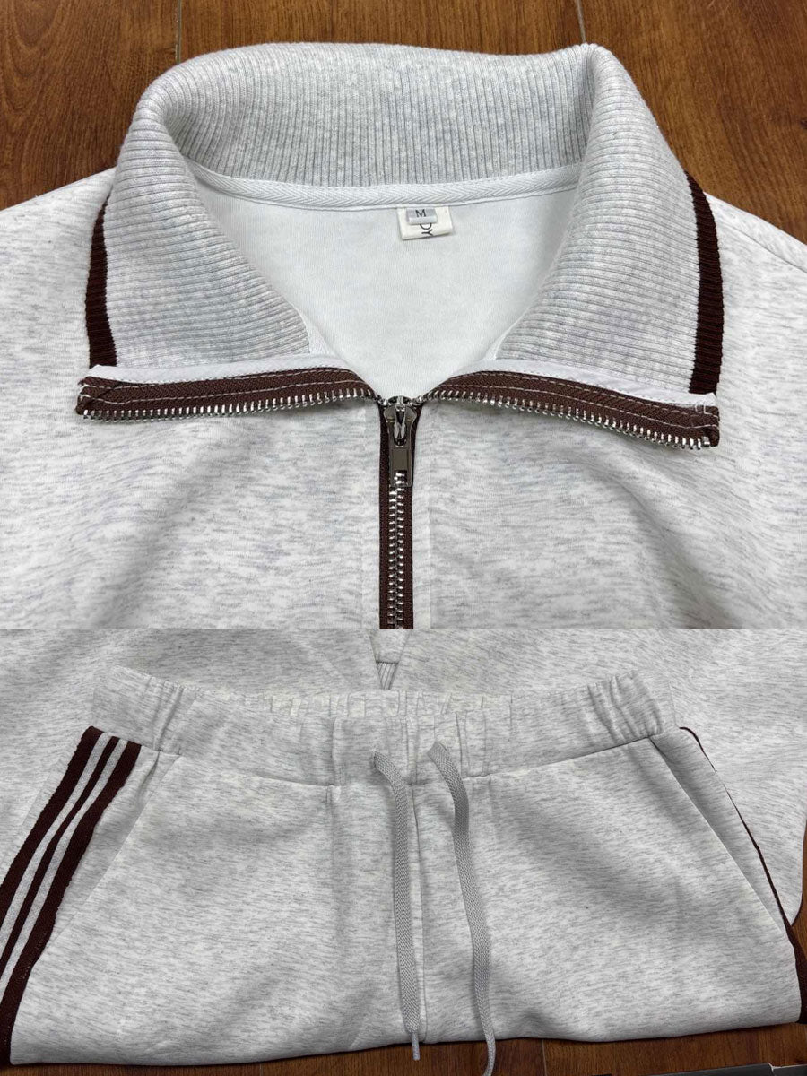 Ensemble avec Pull Zippé et Pantalon Femme
