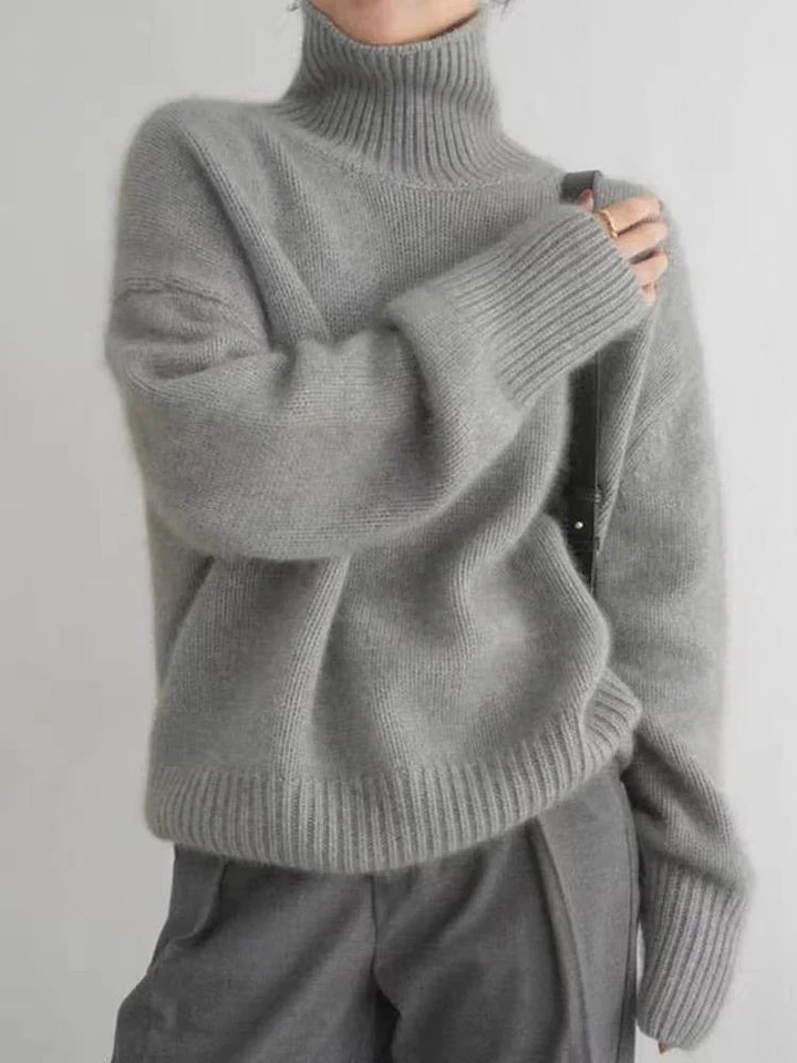 Pull Col Roulé Coupe Ample Femme