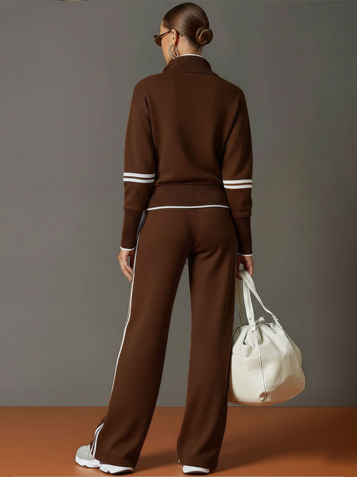 Ensemble avec Pull Zippé et Pantalon Femme