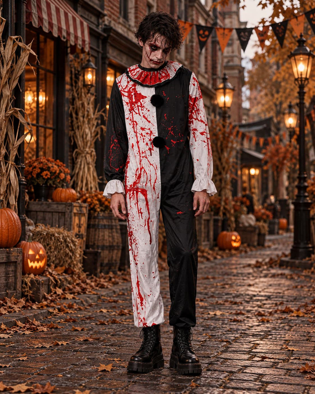Costume De Clown Sanglant Halloween Homme