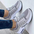 Women's Lace-Up Sneakers with Thick Soles