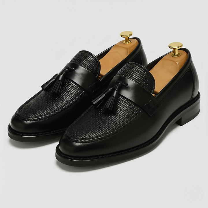 Mocassins Texturés à Pompons Homme